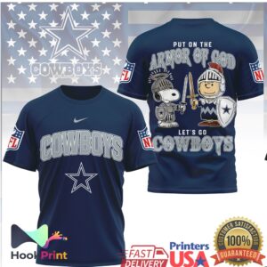 Dallas Cowboys Armor Of God Snoopy Charlie Brown Football Shirt