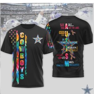 Dallas Cowboys Autism Awareness See Able Not The Label T Shirt