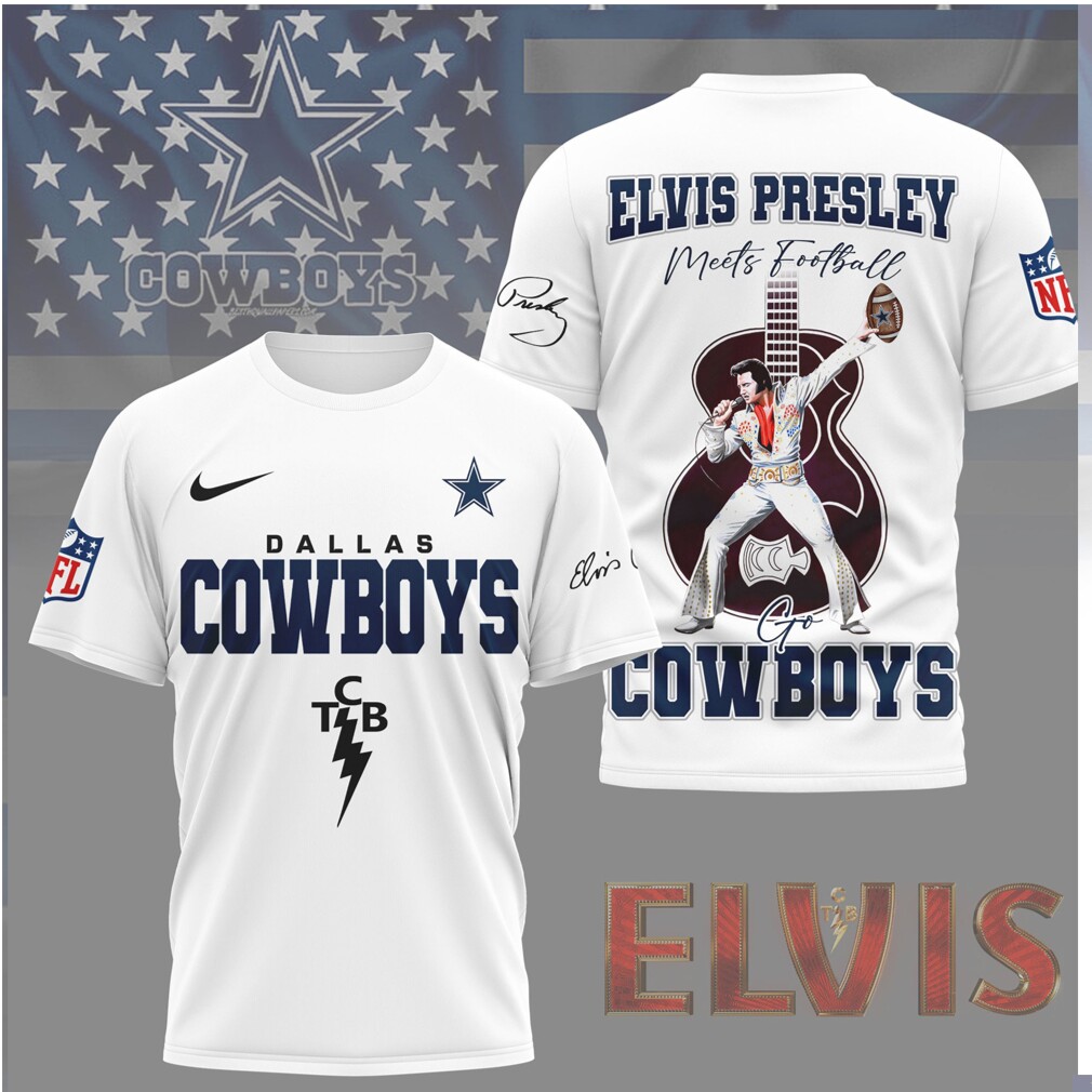 Dallas Cowboys Elvis Presley Meets Football Star TCB Edition Shirt Dallas Cowboys Elvis Presley Meets Football Star TCB Edition Shirt
