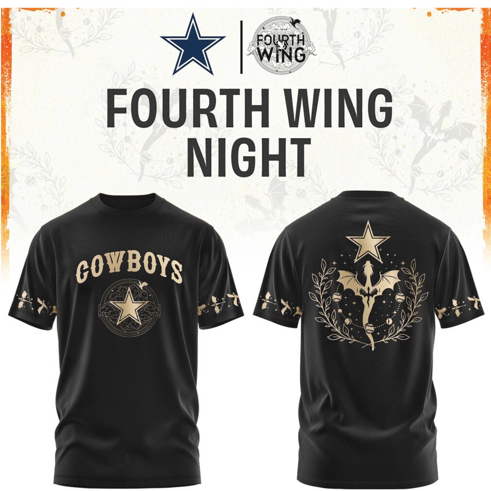 Dallas Cowboys Fourth Wing Night Fantasy Football Crossover Gold T Shirt Dallas Cowboys Fourth Wing Night Fantasy Football Crossover Gold T Shirt