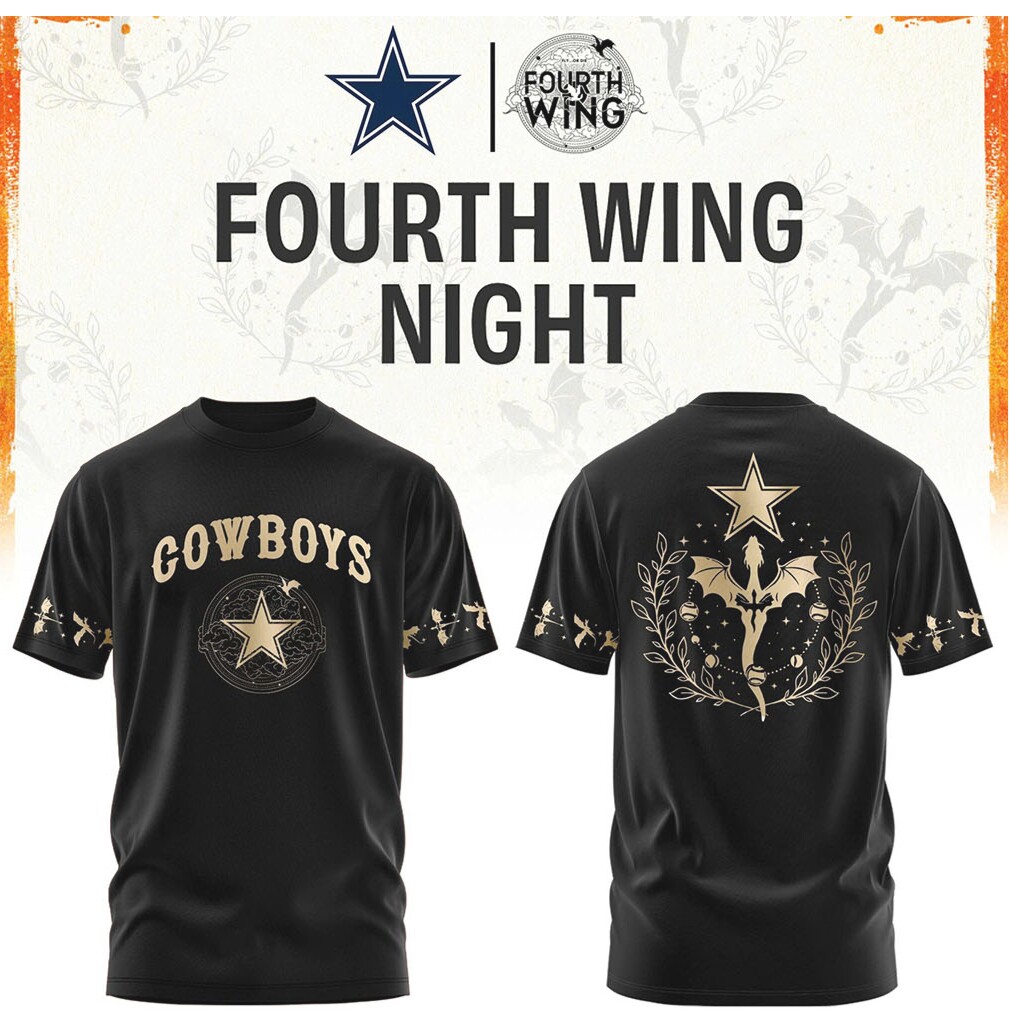 Dallas Cowboys Fourth Wing Night Fantasy Football Crossover Gold T Shirt Dallas Cowboys Fourth Wing Night Fantasy Football Crossover Gold T Shirt