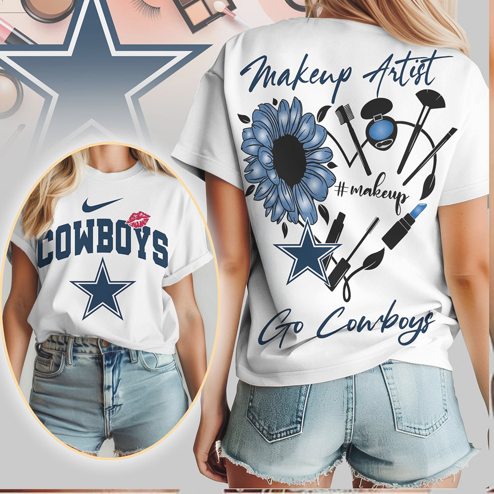 Dallas Cowboys Makeup Artist Blue Sunflower Women's Fan Shirt Dallas Cowboys Makeup Artist Blue Sunflower Women's Fan Shirt