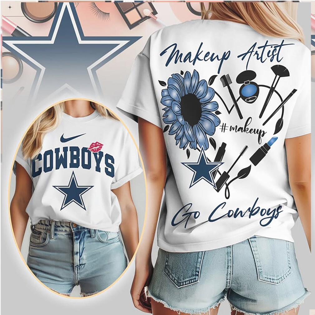 Dallas Cowboys Makeup Artist Blue Sunflower Women's Fan Shirt Dallas Cowboys Makeup Artist Blue Sunflower Women's Fan Shirt