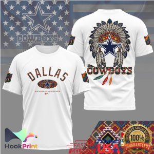 Dallas Cowboys NFL Native American Heritage Month Headdress T Shirt