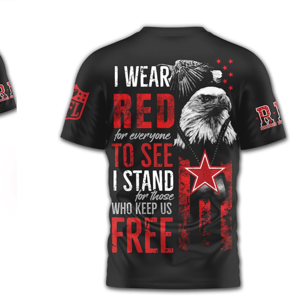 Dallas Cowboys R.E.D. Friday Remember Everyone Deployed Veteran T Shirt Dallas Cowboys R.E.D. Friday Remember Everyone Deployed Veteran T Shirt