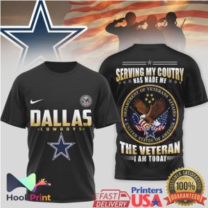 Dallas Cowboys Veteran Appreciation Serving My Country Design T Shirt