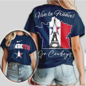 Dallas Cowboys Vive la France Star Logo Eiffel Tower NFL Shirt Dallas Cowboys Vive la France Star Logo Eiffel Tower NFL Shirt