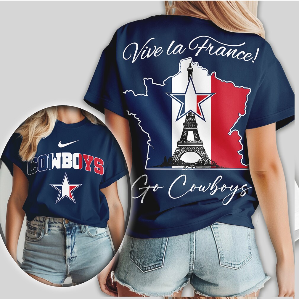 Dallas Cowboys Vive la France Star Logo Eiffel Tower NFL Shirt Dallas Cowboys Vive la France Star Logo Eiffel Tower NFL Shirt
