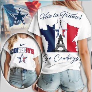 Dallas Cowboys Vive la France Star Logo Eiffel Tower NFL Shirt