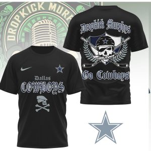 Dallas Cowboys x Dropkick Murphys Go Cowboys Skull & Star T Shirt