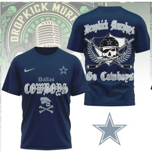 Dallas Cowboys x Dropkick Murphys Go Cowboys Skull & Star T Shirt