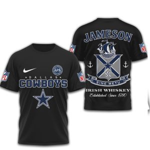 Dallas Cowboys x Jameson Irish Whiskey Sine Metu T Shirt