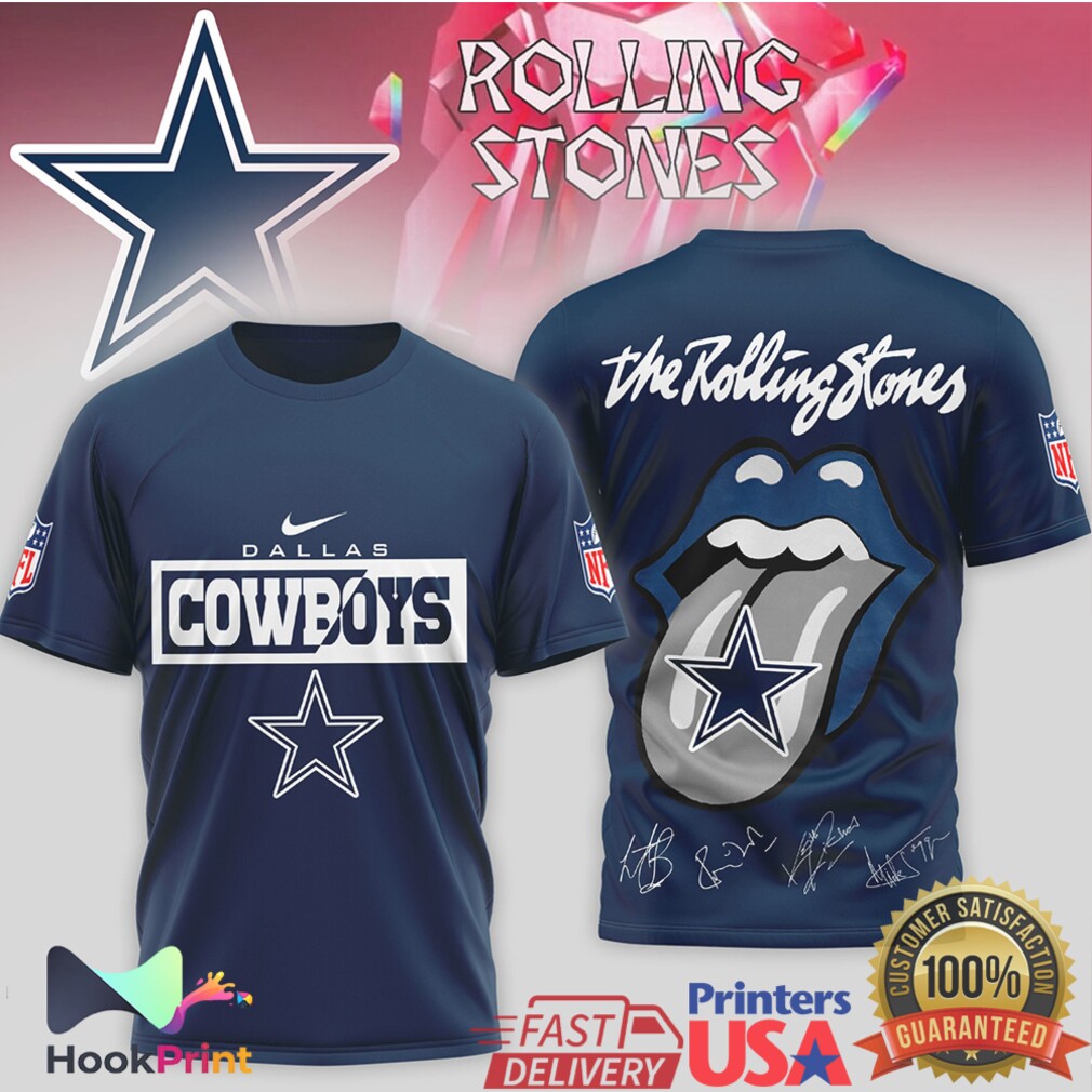 Dallas Cowboys x Rolling Stones Lone Star Tongue Signature T Shirt Dallas Cowboys x Rolling Stones Lone Star Tongue Signature T Shirt