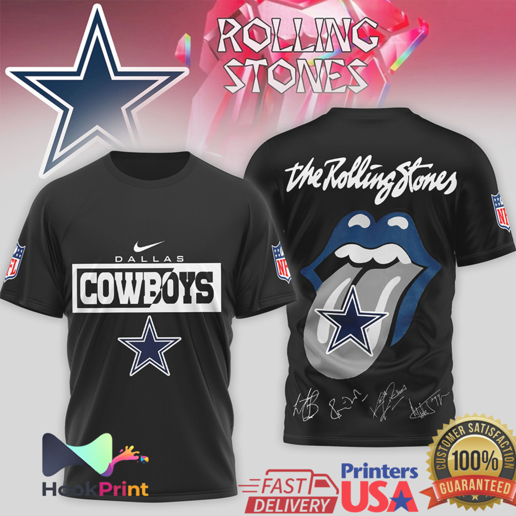 Dallas Cowboys x Rolling Stones Lone Star Tongue Signature T Shirt Dallas Cowboys x Rolling Stones Lone Star Tongue Signature T Shirt
