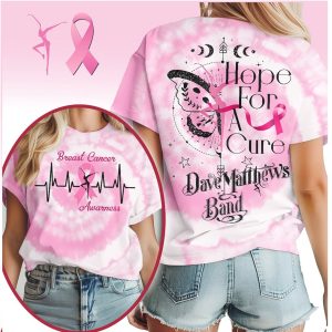 Dave Matthews Band Hope For A Cure Breast Cancer Awareness Pink Shirt