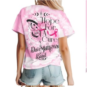 Dave Matthews Band Hope For A Cure Pink Ribbon Heartbeat Shirt