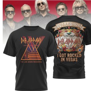 Def Leppard Las Vegas Residency 2026 I Got Rocked In Vegas Concert T Shirt