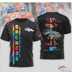 Denver Broncos Autism Awareness See Able Not The Label T Shirt