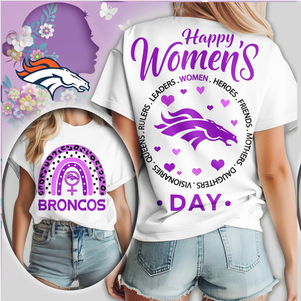 Denver Broncos Happy Womens Day Purple Leopard Rainbow NFL Shirt Denver Broncos Happy Womens Day Purple Leopard Rainbow NFL Shirt