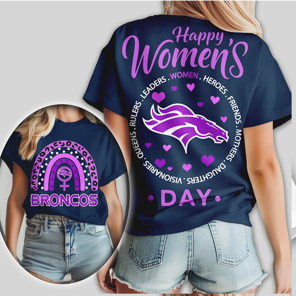 Denver Broncos Happy Womens Day Purple Leopard Rainbow NFL Shirt Denver Broncos Happy Womens Day Purple Leopard Rainbow NFL Shirt