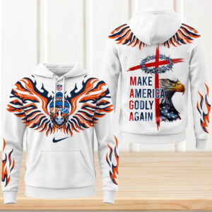 Denver Broncos MAGA Make America Godly Again Christian Cross Eagle Football Hoodie Denver Broncos MAGA Make America Godly Again Christian Cross Eagle Football Hoodie