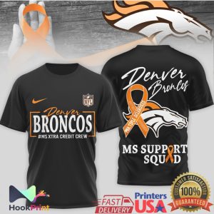Denver Broncos MS Support Squad Awareness MS Xtra Credit Crew T Shirt