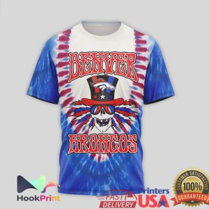 Denver Broncos Make America Grateful Again 250th Anniversary Tie Dye Shirt