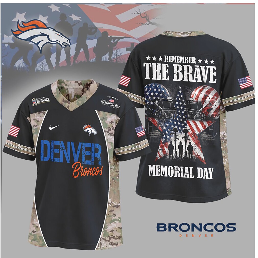Denver Broncos Memorial Day Remember The Brave Military Appreciation NFL Jersey Denver Broncos Memorial Day Remember The Brave Military Appreciation NFL Jersey