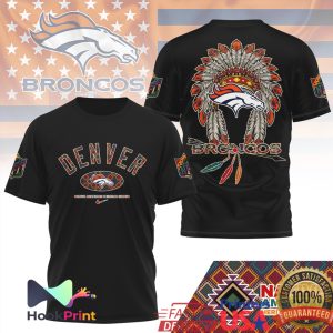 Denver Broncos NFL Native American Heritage Month Headdress T Shirt