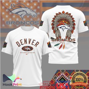 Denver Broncos NFL Native American Heritage Month Headdress T Shirt