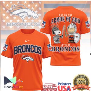Denver Broncos Peanuts Snoopy Put On The Armor Of God Shirt