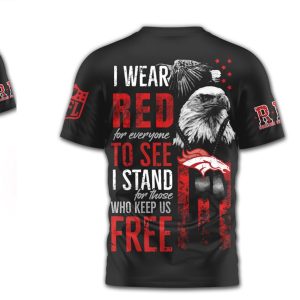 Denver Broncos R.E.D. Friday Patriotic Military Appreciation T Shirt