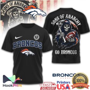 Denver Broncos Sons Of Anarchy Reaper Go Broncos T Shirt