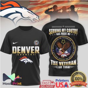 Denver Broncos Veteran Serving My Country Pride T Shirt