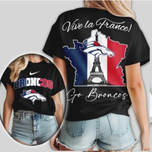 Denver Broncos Vive la France French Flag NFL Shirt Denver Broncos Vive la France French Flag NFL Shirt