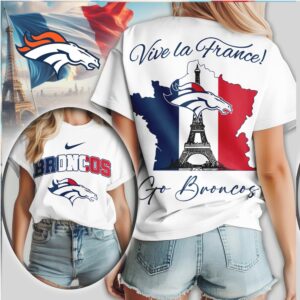 Denver Broncos Vive la France French Flag NFL Shirt