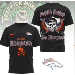 Denver Broncos x Dropkick Murphys Punk Rock Hockey T Shirt