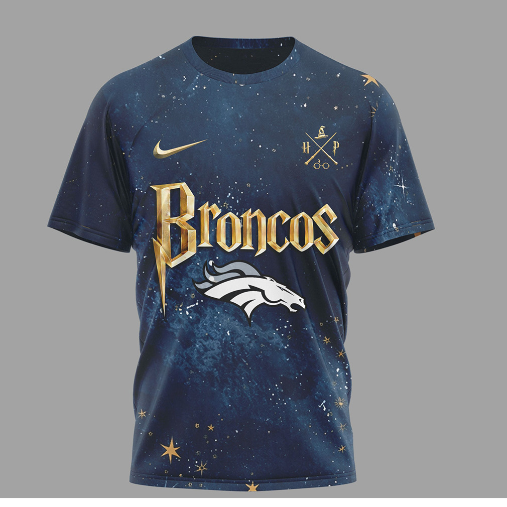 Denver Broncos x Harry Potter 25 Years of Magic Navy T Shirt Denver Broncos x Harry Potter 25 Years of Magic Navy T Shirt