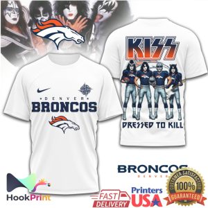 Denver Broncos x KISS Rock Band “Dressed To Kill” Fan T Shirt
