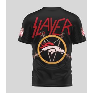 Denver Broncos x Slayer Metal Mashup Heavy Metal NFL Gear T Shirt