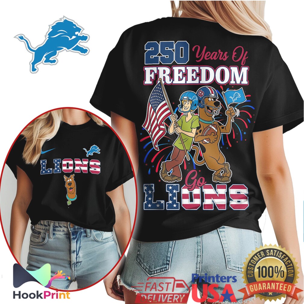 Detroit Lions 250 Years of Freedom Scooby Doo Patriotic Semicentennial Shirt Detroit Lions 250 Years of Freedom Scooby Doo Patriotic Semicentennial Shirt