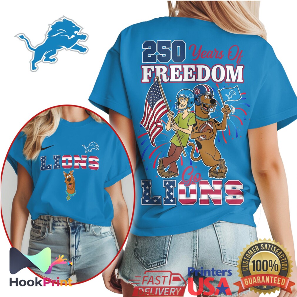 Detroit Lions 250 Years of Freedom Scooby Doo Patriotic Semicentennial Shirt Detroit Lions 250 Years of Freedom Scooby Doo Patriotic Semicentennial Shirt