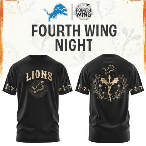 Detroit Lions Fourth Wing Night Basgiath War College Apparel T Shirt Detroit Lions Fourth Wing Night Basgiath War College Apparel T Shirt