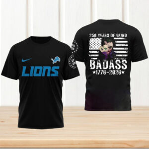 Detroit Lions Joker Badass 250 Years Of Being Badass Patriotic NFL T Shirt
