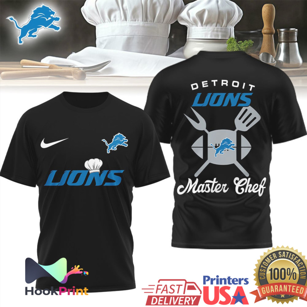 Detroit Lions Master Chef NFL Grilling T Shirt Detroit Lions Master Chef NFL Grilling T Shirt