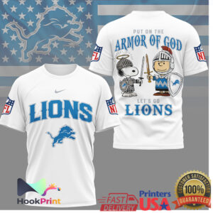 Detroit Lions Peanuts Snoopy Put On The Armor Of God Shirt Detroit Lions Peanuts Snoopy Put On The Armor Of God Shirt