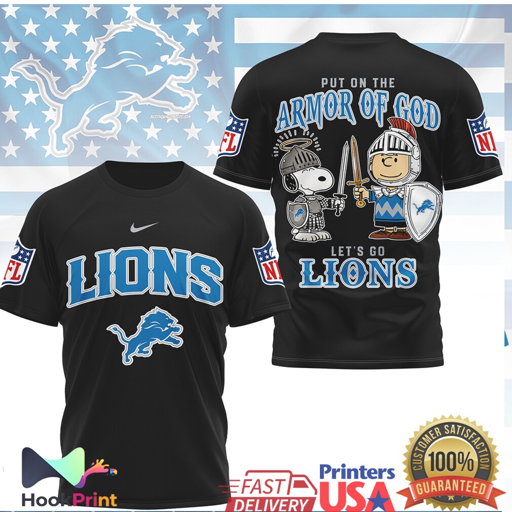 Detroit Lions Peanuts Snoopy Put On The Armor Of God Shirt Detroit Lions Peanuts Snoopy Put On The Armor Of God Shirt