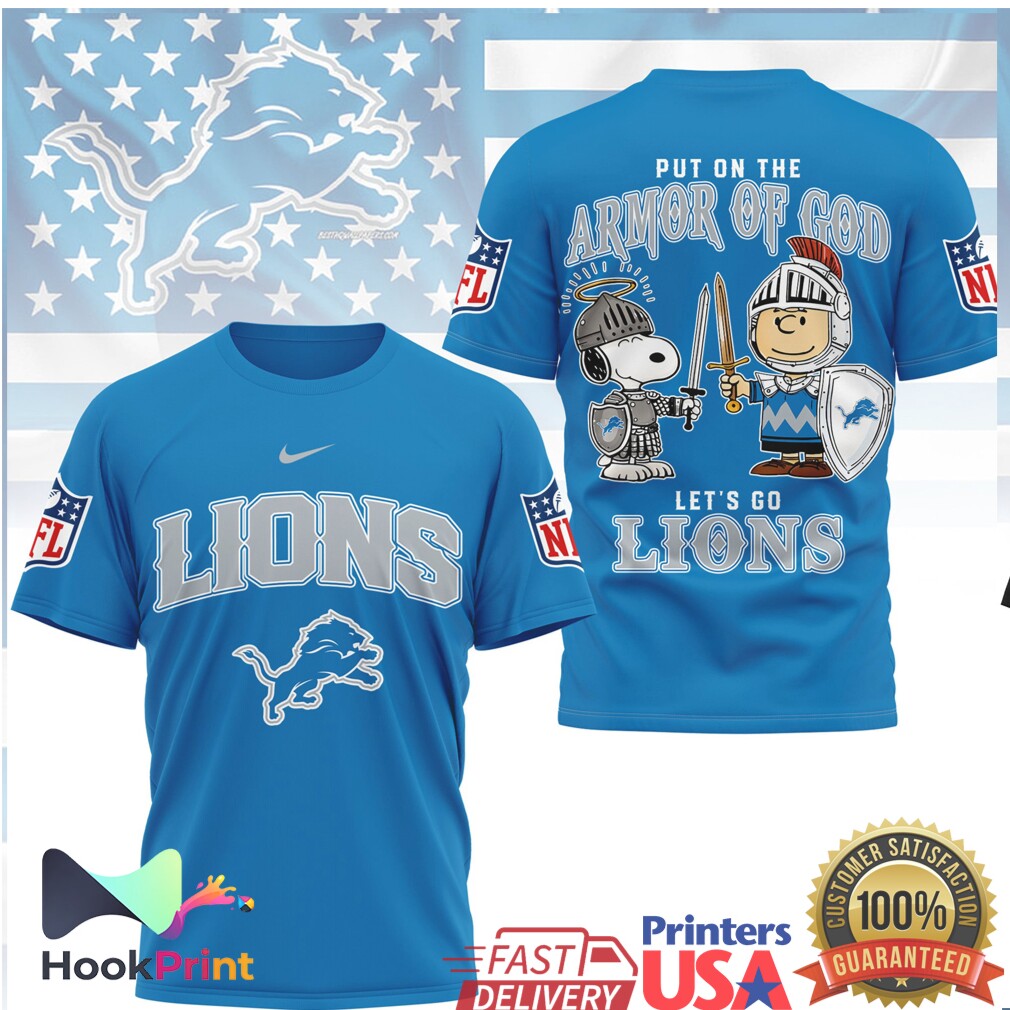 Detroit Lions Peanuts Snoopy Put On The Armor Of God Shirt Detroit Lions Peanuts Snoopy Put On The Armor Of God Shirt