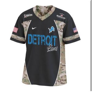 Detroit Lions Remember The Brave Memorial Day Military Camo Jersey
