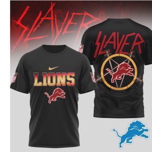 Detroit Lions Slayer Metal Pentagram Football T Shirt Detroit Lions Slayer Metal Pentagram Football T Shirt